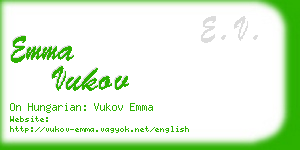 emma vukov business card